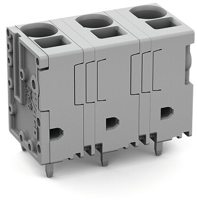 PCB terminal block 6 mm² Pin spacing 12.5 mm gray