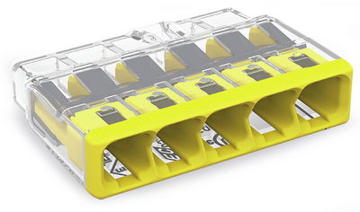 PUSH WIRE® splicing connector for solid and stranded conductors max. 4 mm² transparent