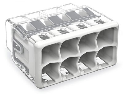PUSH WIRE® splicing connector for solid and stranded conductors max. 4 mm² transparent