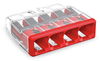 PUSH WIRE® splicing connector for solid and stranded conductors max. 4 mm² transparent