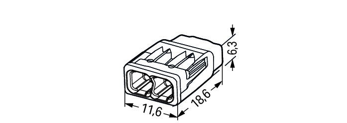 PUSH WIRE® splicing connector for solid and stranded conductors max. 4 mm² transparent – Image 2 of 2