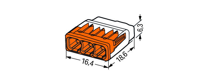 PUSH WIRE® splicing connector for solid and stranded conductors max. 4 mm² transparent – Image 2 of 2