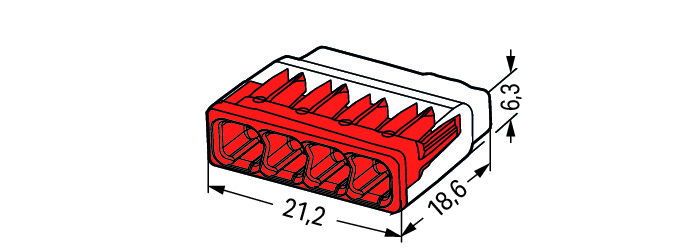 PUSH WIRE® splicing connector for solid and stranded conductors max. 4 mm² transparent – Image 2 of 2
