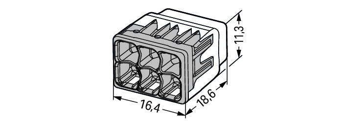 PUSH WIRE® splicing connector for solid and stranded conductors max. 4 mm² transparent – Image 2 of 2