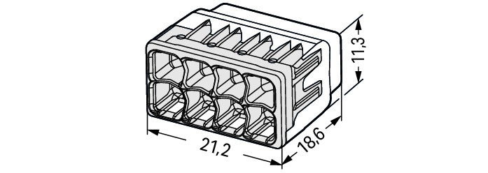 PUSH WIRE® splicing connector for solid and stranded conductors max. 4 mm² transparent – Image 2 of 2