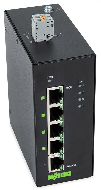 Industrial-ECO-Switch 5-port 1000Base-T 4 * Power over Ethernet