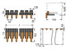 THT pin strip 1.0 mm Ø solder pin angled black