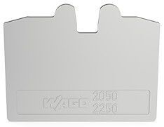 End and intermediate plate 1.1 mm thick gray