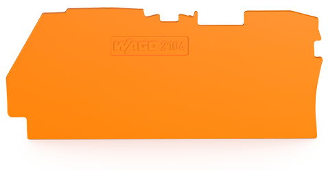 End and intermediate plate 1 mm thick orange