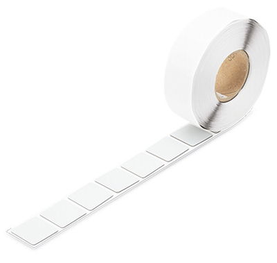 Push-button marker 27 x 27 mm silver-colored