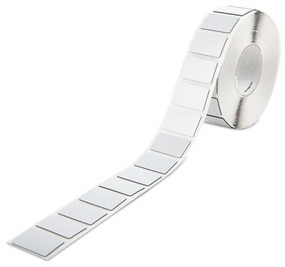 Push-button marker for frames, to be snapped in or glued in place 27 x 17.5 mm silver-colored