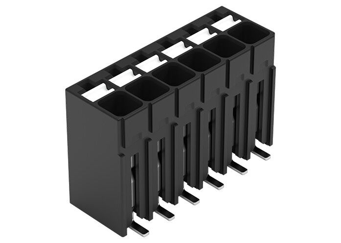 SMD PCB terminal block push-button 1.5 mm² black