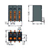 SMD PCB terminal block push-button 1.5 mm² black