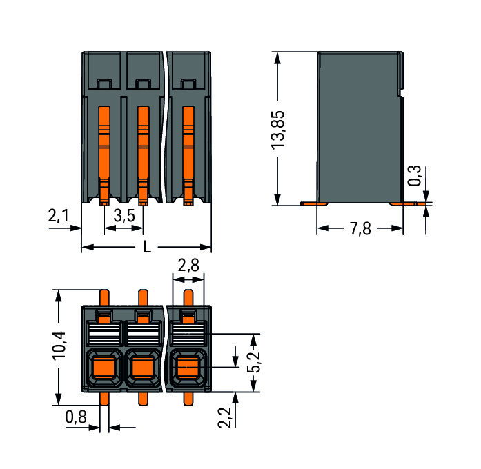 SMD PCB terminal block push-button 1.5 mm² black – Image 2 of 4