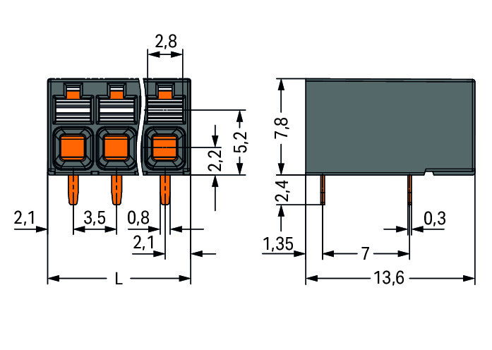 THR PCB terminal block push-button 1.5 mm² black – Image 2 of 3