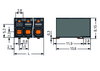 SMD PCB terminal block push-button 1.5 mm² black