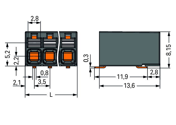 SMD PCB terminal block push-button 1.5 mm² black – Image 2 of 4