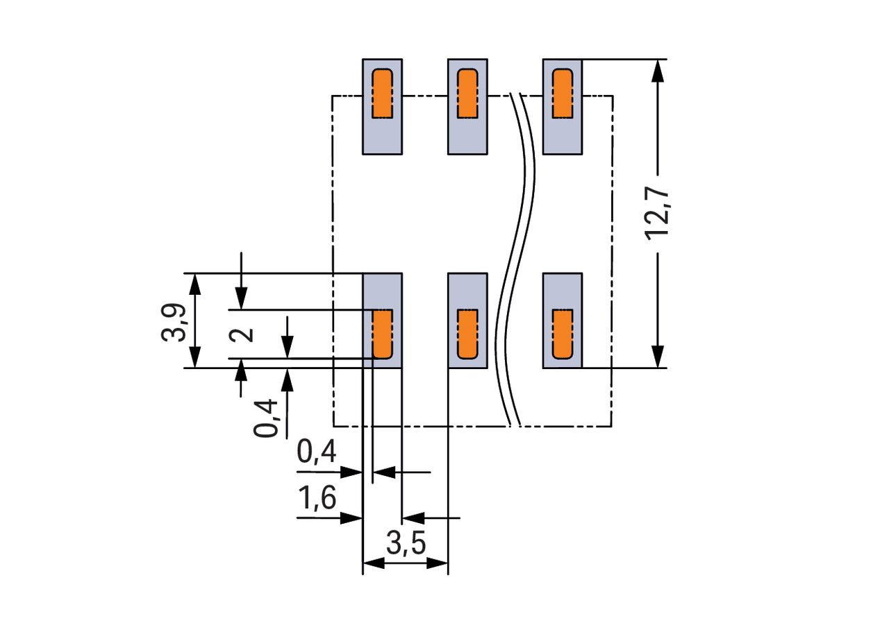 SMD PCB terminal block push-button 1.5 mm² black – Image 3 of 4