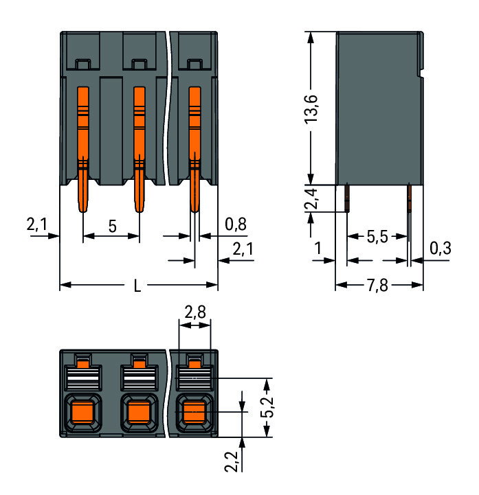 THR PCB terminal block push-button 1.5 mm² black – Image 2 of 3