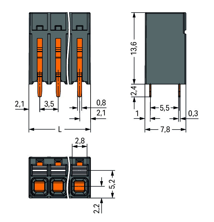 THR PCB terminal block push-button 1.5 mm² black – Image 3 of 3