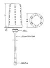 Radio antenna with 2m cable and SMA plug GSM/ UMTS/ LTE/ Bluetooth®/ WLAN