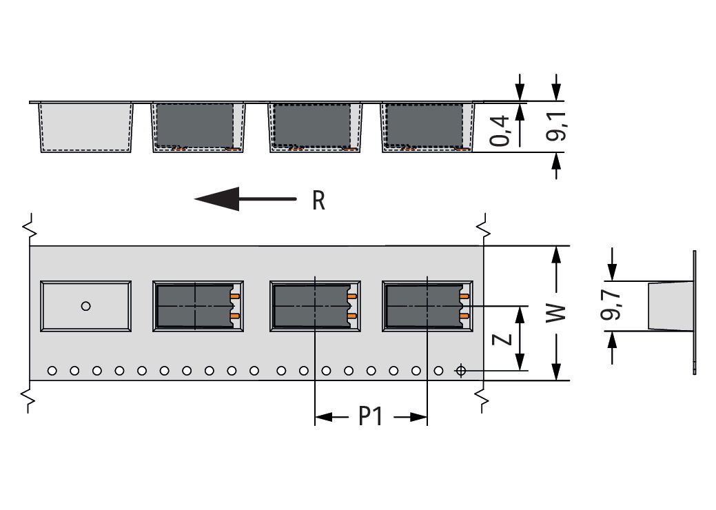 SMD PCB terminal block push-button 1.5 mm² black – Image 4 of 4
