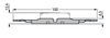 Mounting carrier with strain relief 2-way for inline splicing connector with lever gray