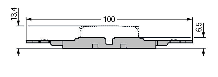 Mounting carrier with strain relief 3-way for inline splicing connector with lever gray – Image 2 of 2