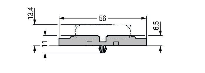 Mounting carrier 2-way for inline splicing connector with lever gray – Image 2 of 2
