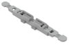 Mounting carrier with strain relief 1-way for inline splicing connector with lever gray
