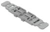 Mounting carrier with strain relief 2-way for inline splicing connector with lever gray