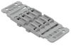 Mounting carrier with strain relief 4-way for inline splicing connector with lever gray