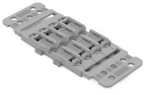 Mounting carrier with strain relief;4-way;for inline splicing connector with lever;gray