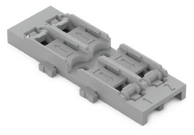 Mounting carrier 2-way for inline splicing connector with lever gray