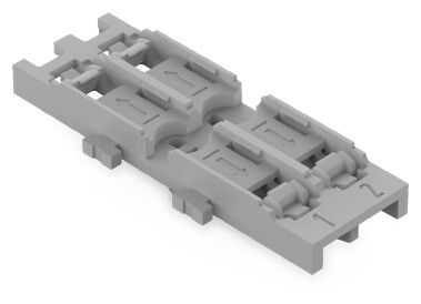 Mounting carrier 2-way for inline splicing connector with lever gray