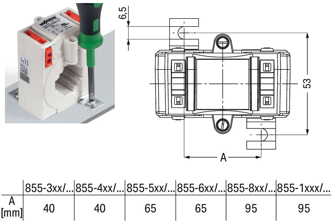 Plug-in current transformer Primary rated current: 50 A Secondary rated current: 5 A – Image 3 of 3