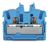 2-conductor miniature through terminal block with push-button 2.5 mm² blue