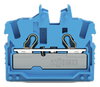 2-conductor miniature through terminal block with operating slots 2.5 mm² blue