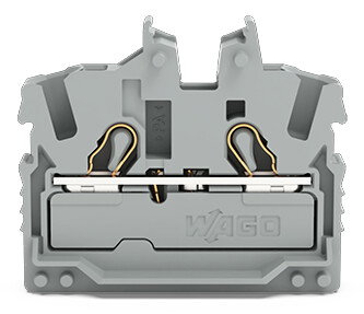 2-conductor miniature through terminal block with operating slots 2.5 mm² gray