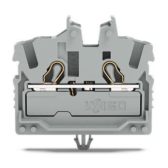 2-conductor miniature through terminal block with operating slots 2.5 mm² gray