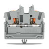 2-conductor miniature through terminal block with push-button 2.5 mm² gray