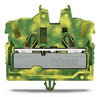 2-conductor miniature through terminal block with operating slots 2.5 mm² green-yellow