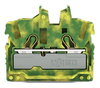 2-conductor miniature through terminal block with operating slots 2.5 mm² green-yellow