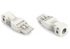 Socket with strain relief housing 5-pole white