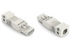 Plug with strain relief housing 4-pole white