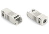 Strain relief housing 3-pole with locking clip white