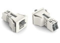 Snap-in plug 2-pole Cod. A white