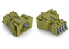 Snap-in plug 4-pole Cod. B light green
