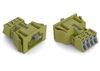 Snap-in socket 4-pole Cod. B light green