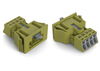 Snap-in plug 4-pole Cod. B light green